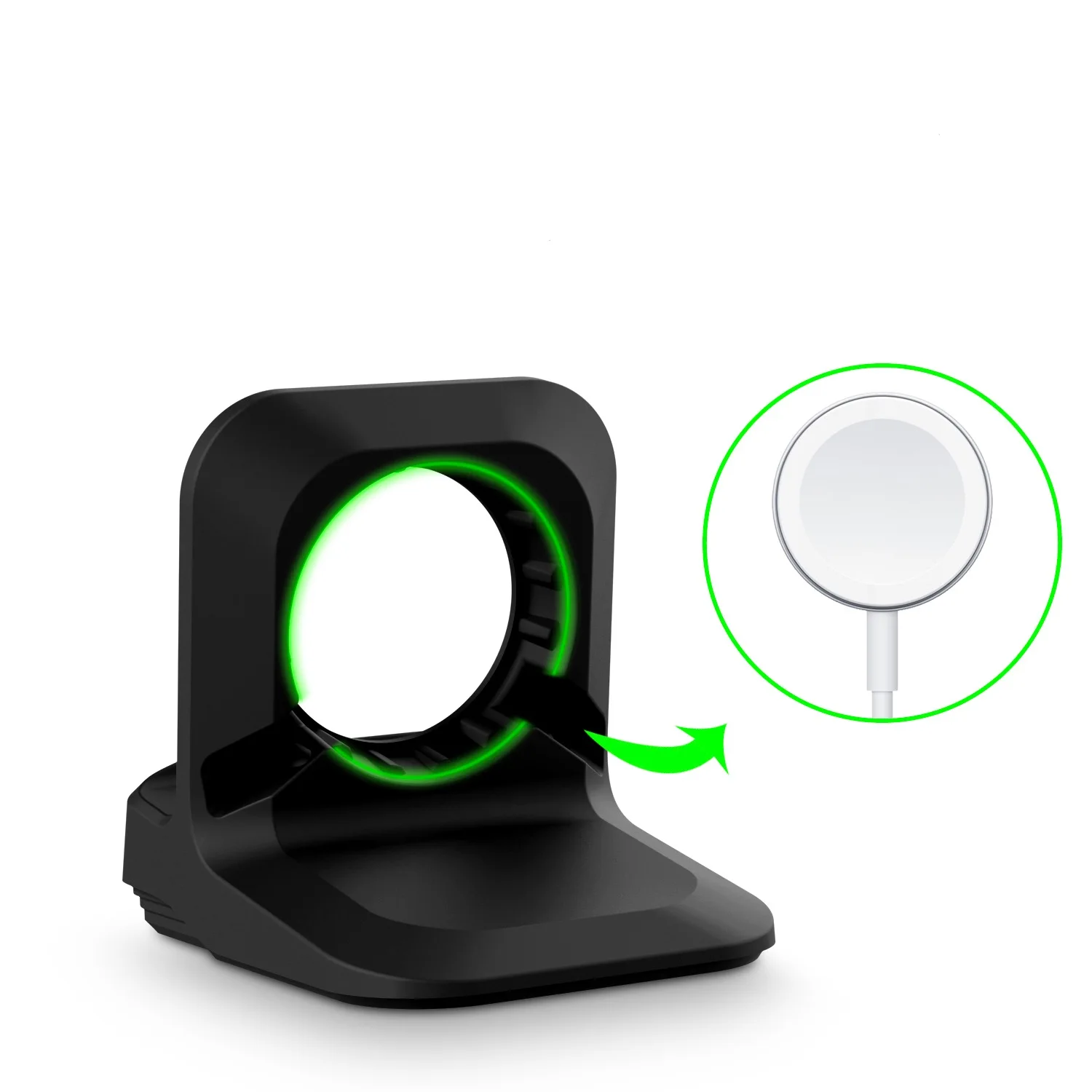 Silicone charging stand For Apple watch series 8 7 6 5 4 3 SE Soft comfortable 45mm 41mm 44mm 42mm 40mm 38mm Watch stand base