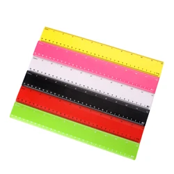 Simple Style Solid Color Plastic Straight Ruler Kawaii Ruler Accessories Scrapbooking DIY Drawing Tools School Office