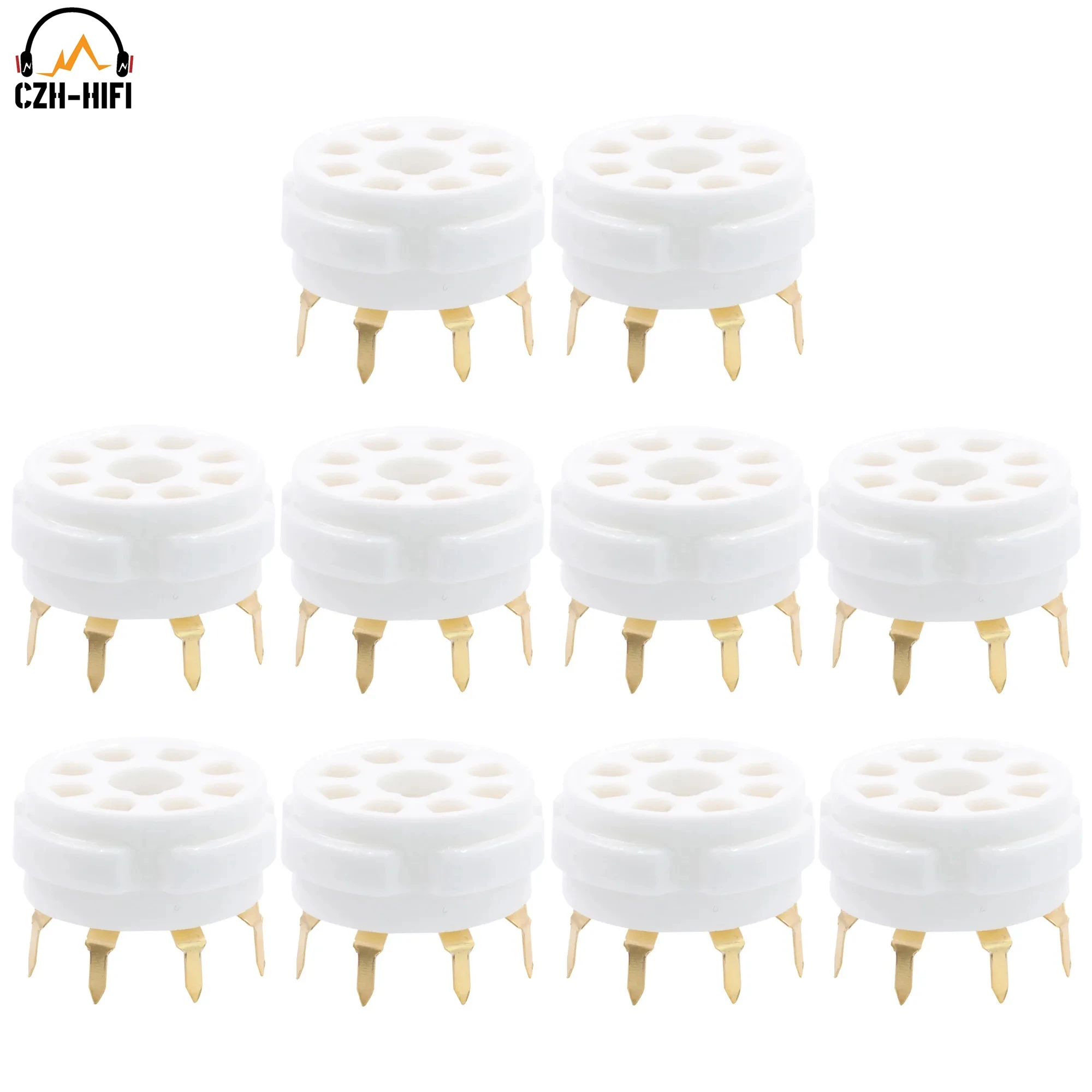 10 stücke K8A PCB Mount 8 Pin Octal Keramik Rohr Steckdosen Für 6P3P 6SN7 6N8P 6N9P 5Z3P 5Z4P 6550 KT88 Vintage hifi Audio Rohr AMP DIY
