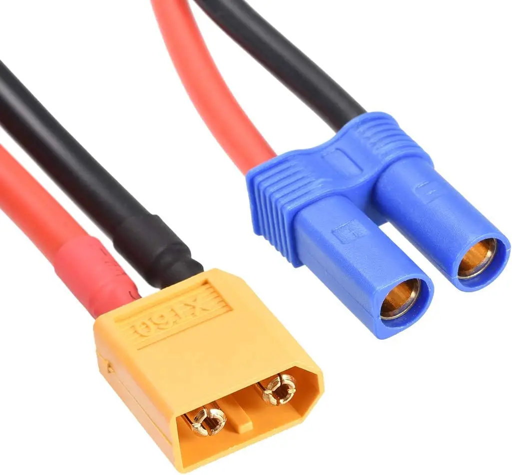 

Keszoox Female XT60 to Male EC5 Connector Adapter with 12AGW 100mm Cable