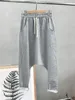 Hip Hop Mens Drop Crotch Casual Sweatpants Ankle Length Trousers Drawstring Loose Fit Spring Summer Men Streetwear Harem Pants 6