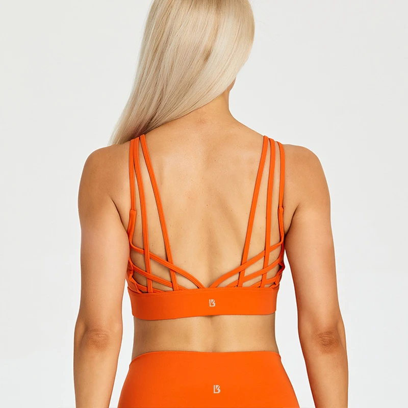 Buffbunny Sports Bra Women Cross Sexy Crop Yoga Tops Cross Back Elastic Breathable Running Workout Female Gym Bras Underwear
