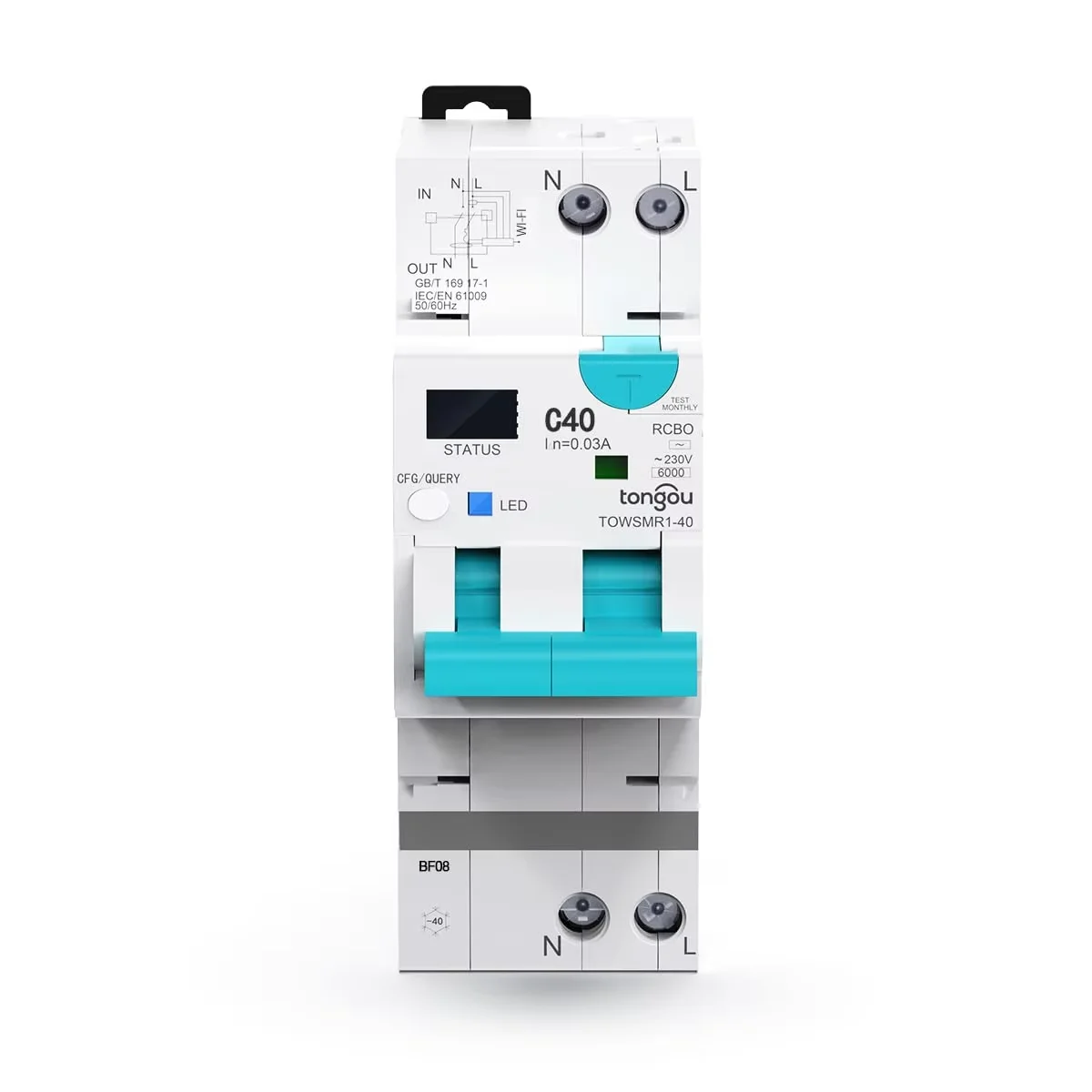 WIFI RCBO LED Adjustable Smart Circuit Breaker With Over Current Leakage Protection,circuit breaker
