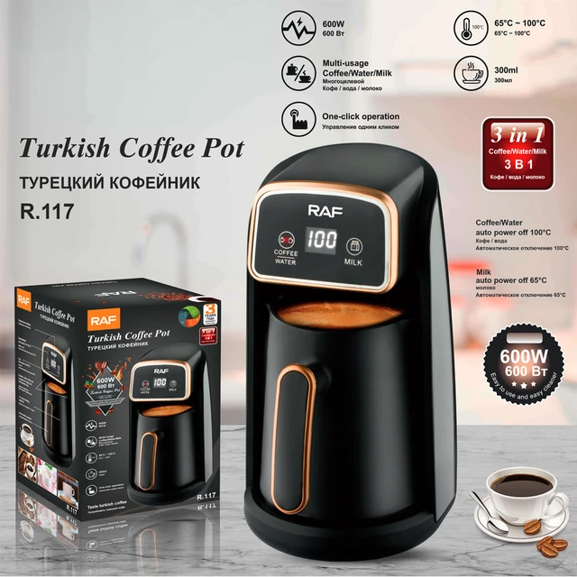 Instant Coffee Maker 550ml Tea Coffee Boiler Coffee Boiling Pot Turkish Coffee  Pot Espresso Coffee Machine For 2-3 Cups - AliExpress