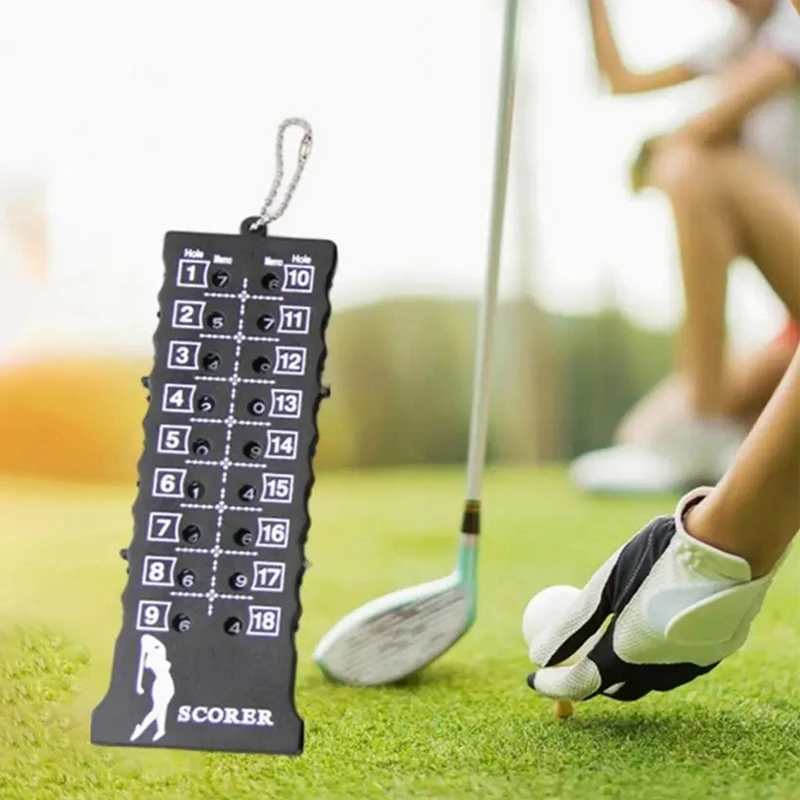 Club Golfing Scoreboard Score Card Indicator with Keychain Golf Score Counter Stroke Putt Sports Scoring Clicker for Beginner
