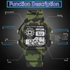 Synoke Shockproof Men's Sport's Watch Fashion 30M Waterproof Swimming Digital Wristwatch Colorfully Led Light Male Alarm Clock 3