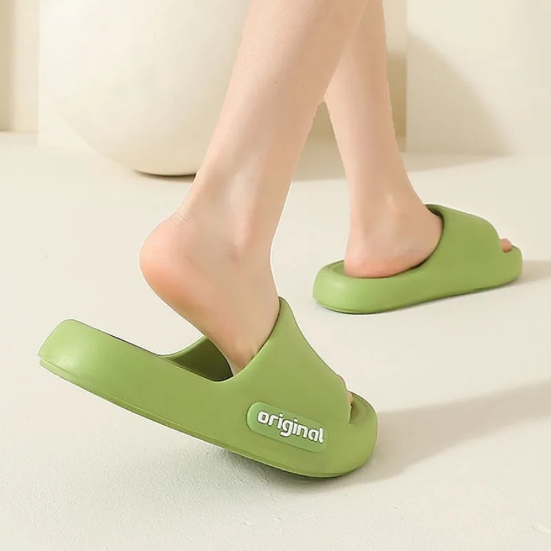 2cm Thick Women's Soft Slippers EVA Thick-Soled Anti-Slip Indoor Outdoor Home Bathroom Comfortable Cushioned Sandals