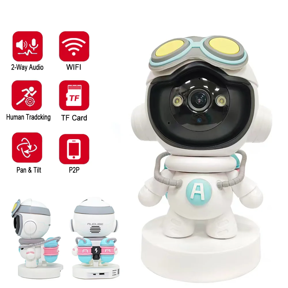 Dual light source1080P WIFI Smart Home security protection Robot Camera 360 degree view Wireless Baby Monitor Yoosee APP
