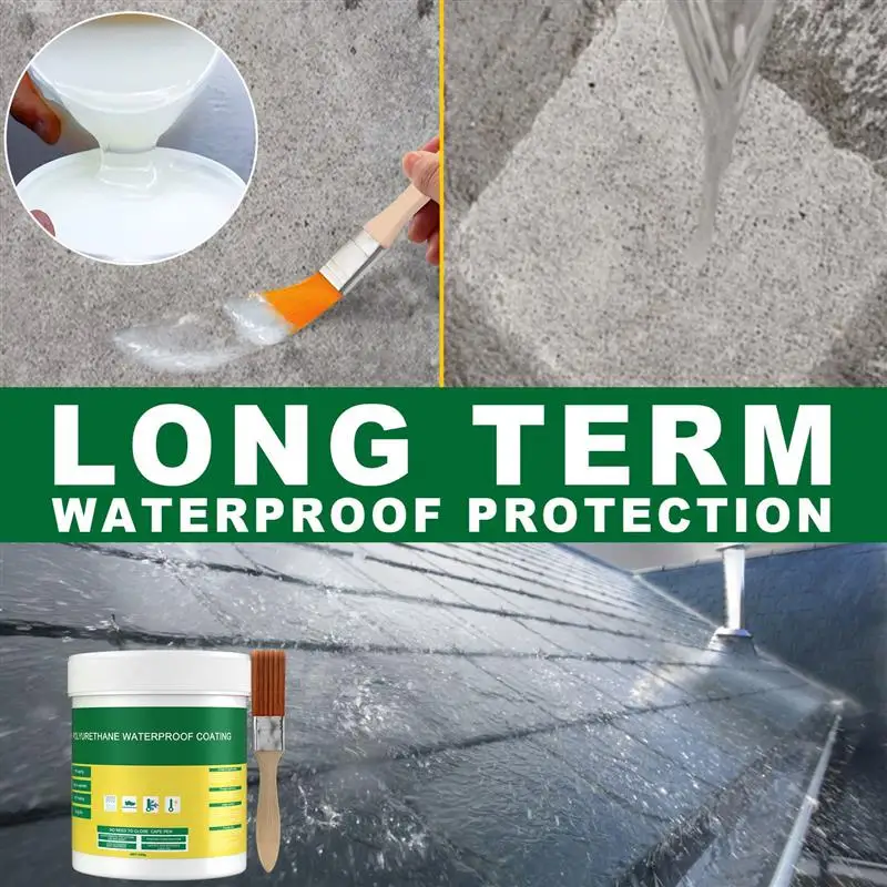 300g Waterproof Coating Sealant Agent Transparent Invisible Paste Glue With Brush Adhesive Repair Home Roof Bathroom