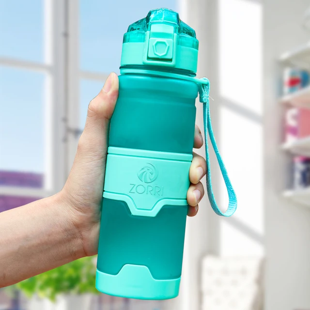 1PC 1000ml BPA Free Leak Proof Sports Water Bottle With Time Marker High Quality Tour Hiking Portable My Favorite Drink Bottles 3