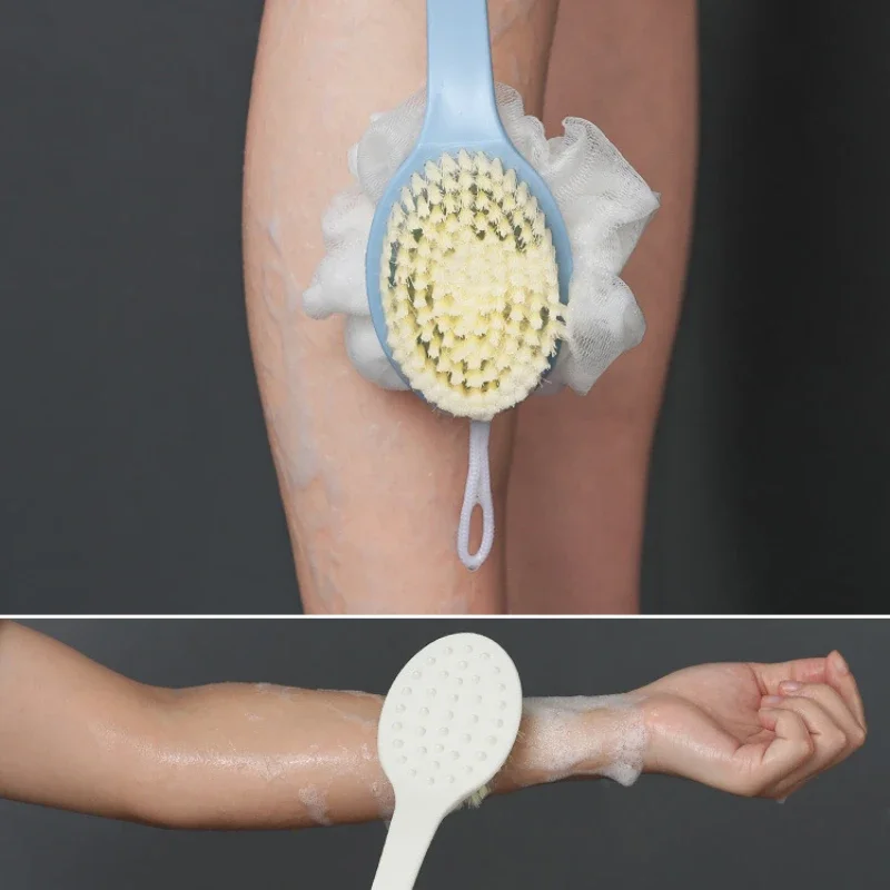

Bath Brush Back Body Bath Shower Sponge Scrubber Brushes With Handle Exfoliating Scrub Skin Massager Exfoliation Bathroom Brush
