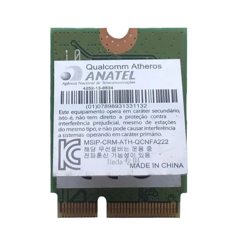 Atheros QCNFA222 AR5BWB222 802.11a/b/g/n Wireless WIFI Bluetooth Card 2.4GHz 5GHz WiFi + BT 4.0 NGFF Wlan mobile lan adapter