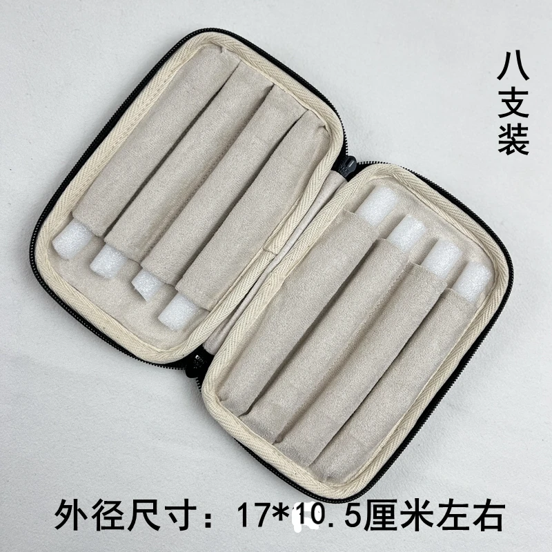 스틸 펜 슬리브가 있는 자수 펜 케이스, 문구류 보관 가방, 휴대용 지퍼 펜 가방
