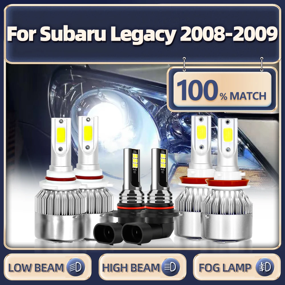 

60000LM Canbus LED Car Headlight Bulbs H7 9005 HB3 Led Lights 9006 HB4 Turbo Fog Lamp 12V 6000K For Subaru Legacy 2008 2009
