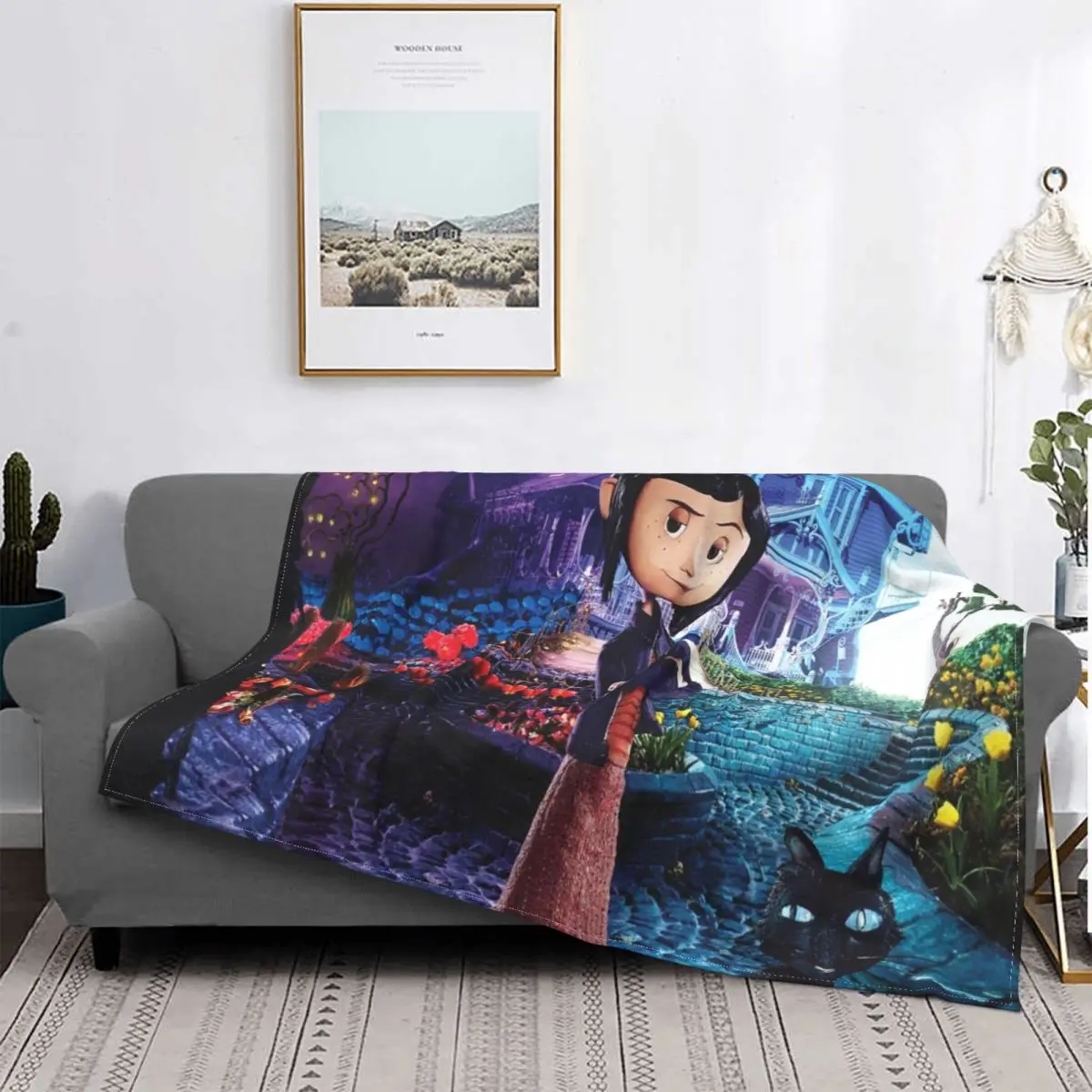 

Одеяло из флиса Coraline Jones, всесезонное дышащее легкое одеяло для путешествий и кровати