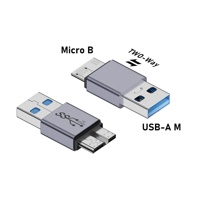 High-Speed USB-C to MicroB Data and Charging Cable Adapter
