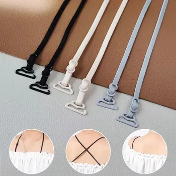 1 Pair Slim Strap Non-Slip Bra Strap Seamless Ultra Thin Invisible Bra Strap Elastic Strap Adjustable Brassiere Strap 1