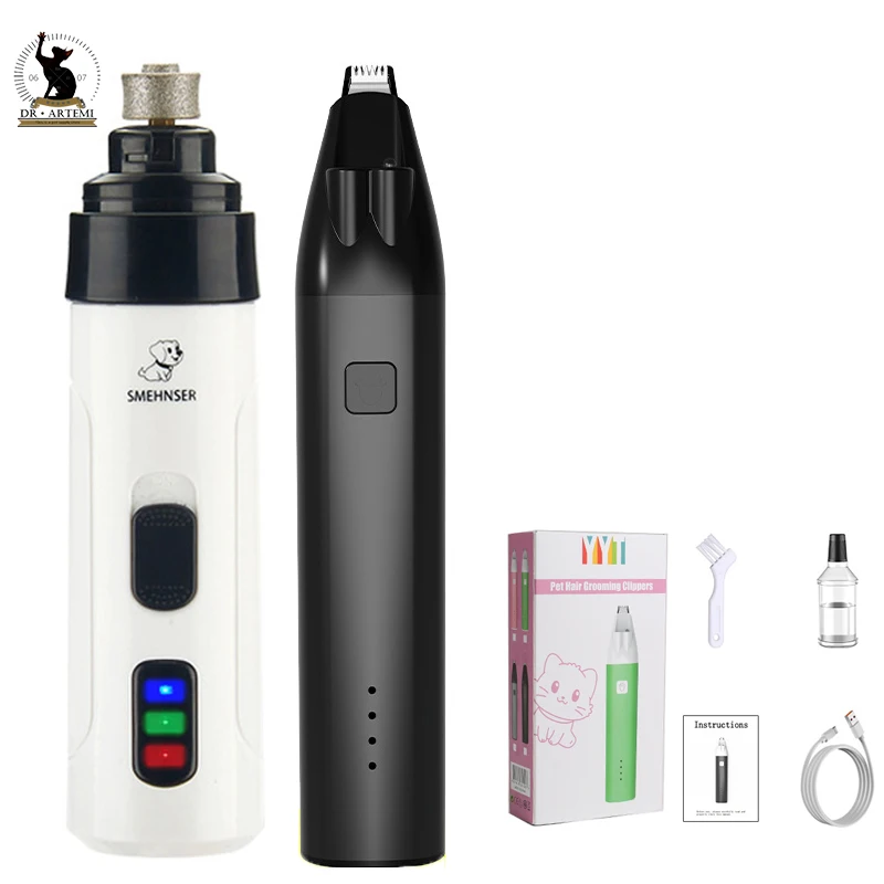 Pet Nail Clipper Rechargeable USB Charging Pet Dog Nail Grinders Trimmer Electric Dog Cat Paws Grooming Trimmer Hair Paw Shaver Tools