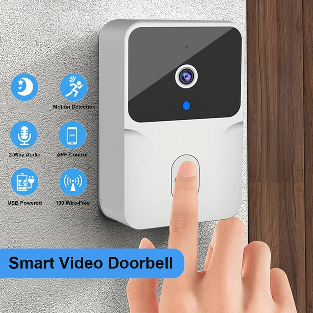 

Video Doorbell Visual Door Ring Security Camera Phone Connection Small Night