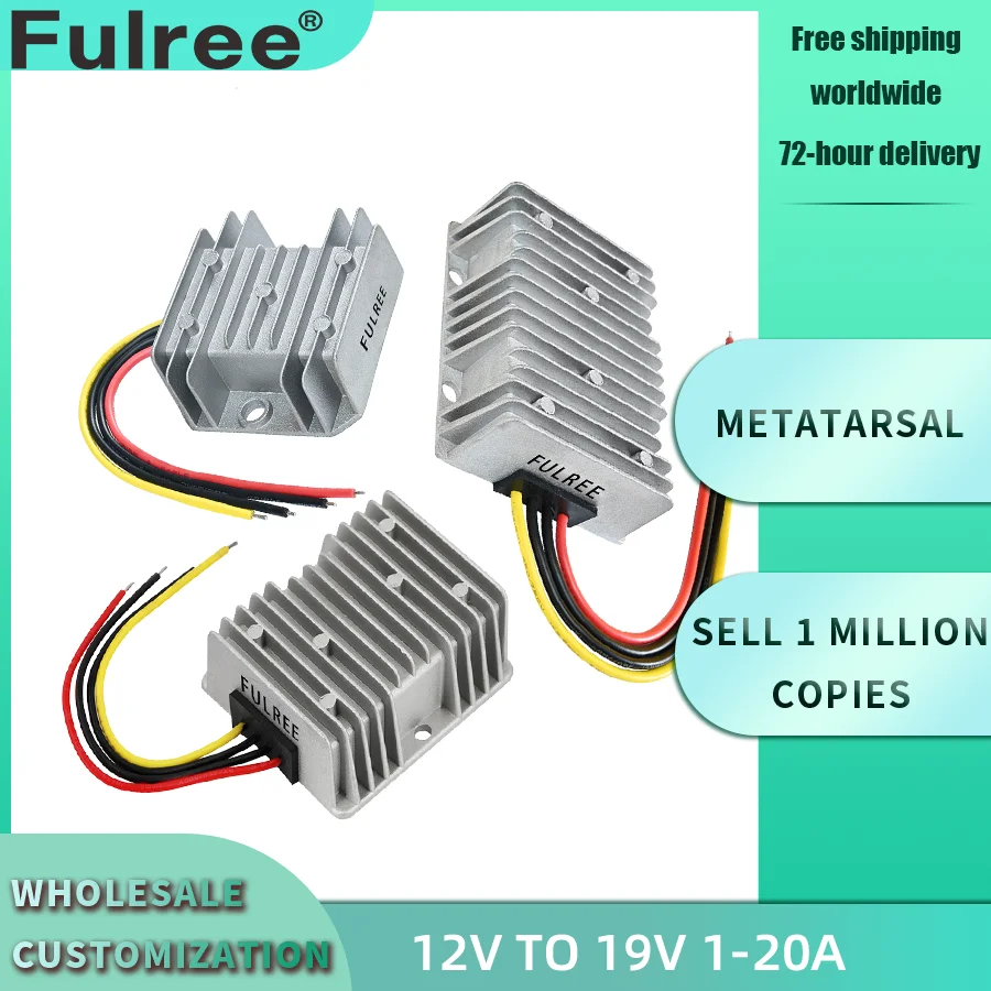 Boost Voltage Converter For Car Carregador de Alimentação 12 v Step up para 24v 19 v 1a 3a 5a 10a 15a 20a dc 12 Volts para 24 19 Volts