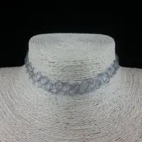 Collier Ras du Cou Noir pour Tatouage Rétro, Bijoux Gothiques artificiel astiques, Multi Documents, Vintage des Années 90 4