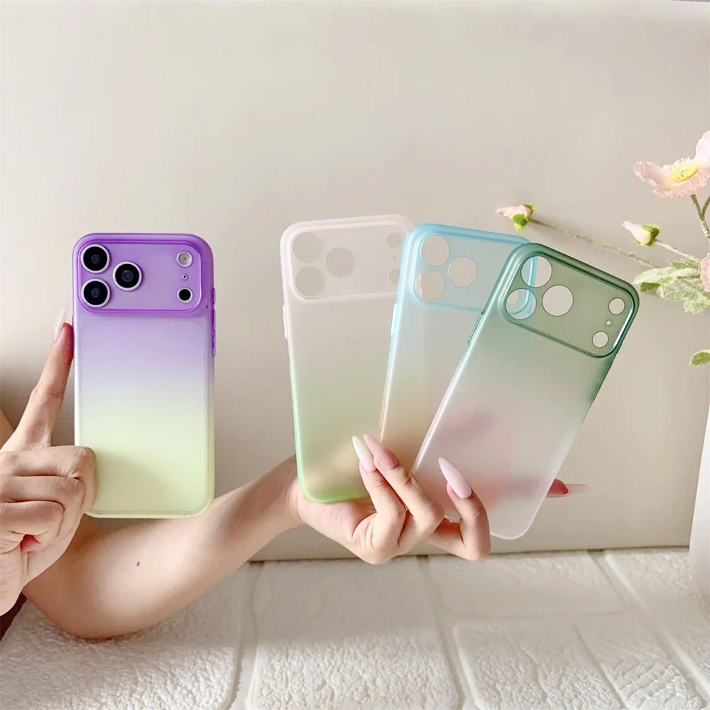 HOCE%20Ultra%20Thin%20Gradient%20Candy%20Transparent%20Matte%20Phone%20Case%20For%20iPhone%2017%20Air%2016%2015%2014%20Plus%2013%2012%2011%20Pro%20Max%20TPU%20Soft%20Back%20Cover%20-%20Image%202