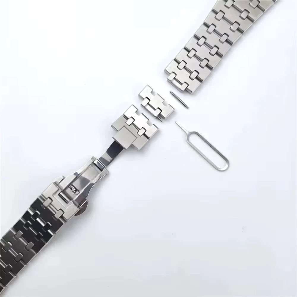 22mm Business Stainless Steel Smartwatch Bracelet Strap