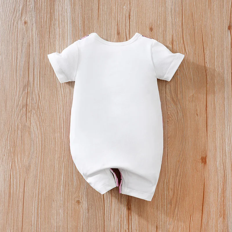 Infant Romper 0-18 Boys And Girls Summer Round Neck Short Sleeve