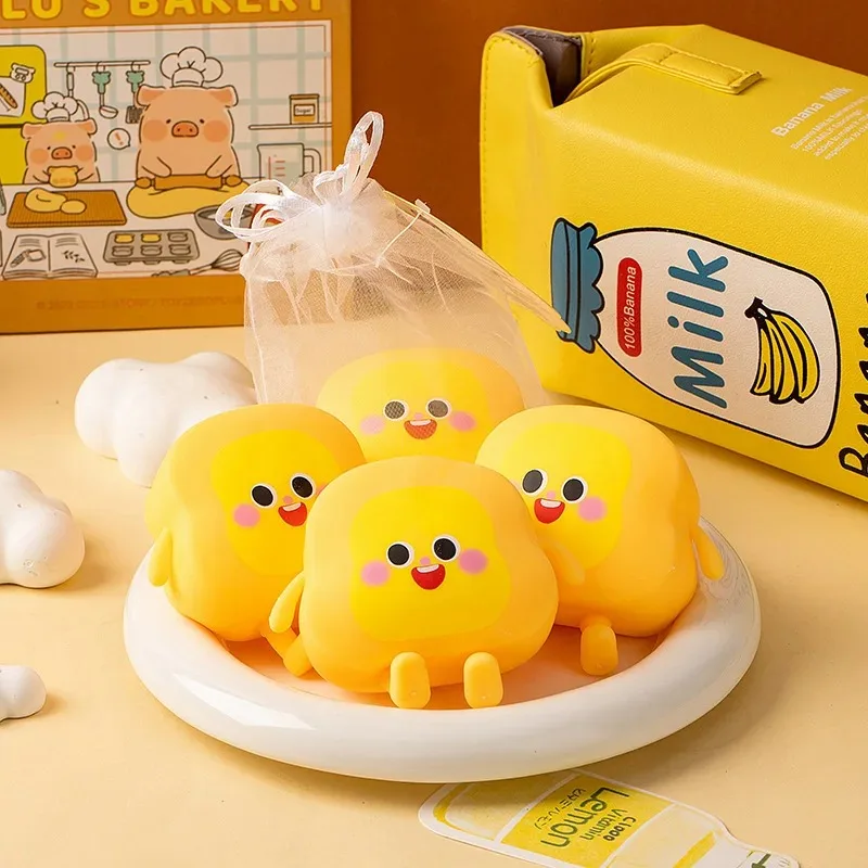 Bread Man Squishy Toy - Slow Rising Toast Fidget Toy for Kids, Stress Relief Decompression Gadget Sensory Anxiety Relief Toy