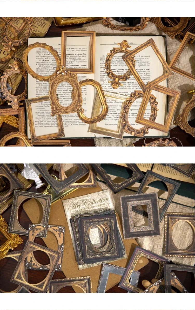 Journamm 30 Stück/Packung Vintage Ausschnitt Rahmen Dekor Papier Junk Journal DIY Scrapbooking Collage Materialien Planer Kreatives Briefpapier – Detail 3