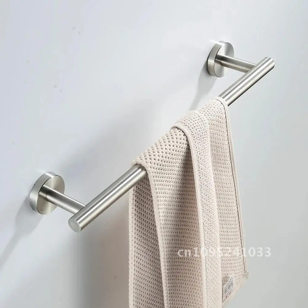 40/60CM Thickened Hanging Wall Bathroom Stainless Steel Matte Chrome Brush Black Bar Polished Mounted Accessories Towel