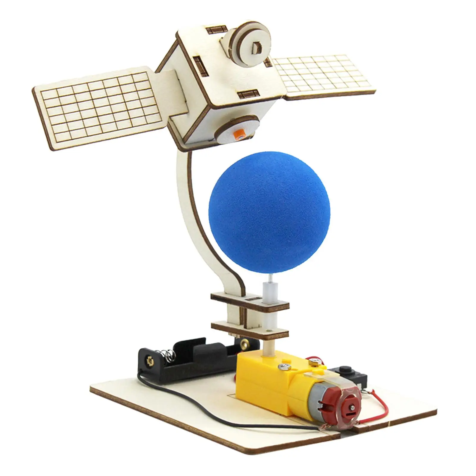 

Wooden Satellite Science Kits Assembly Handmade Wooden 3D Puzzle Classroom Teaching for Kids School Gift Teens Ages 8+ Year Old