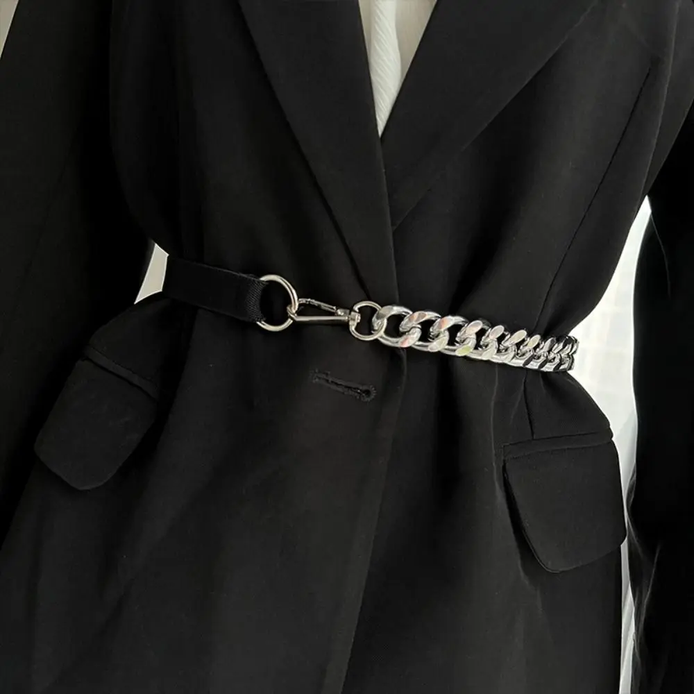 

Women Casual Slim Fit Luxury Design Waist Cummerbunds Golden Chain Belt Trouser Dress Belts Metal Waistband