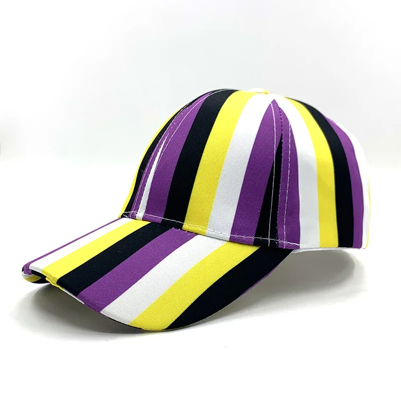 Regenbogen-Baseballmütze für Erwachsene, Outdoor, Freizeit, LKW, Schnalle, Sportmütze für Damen, verstellbare Passform, Papa-Mütze