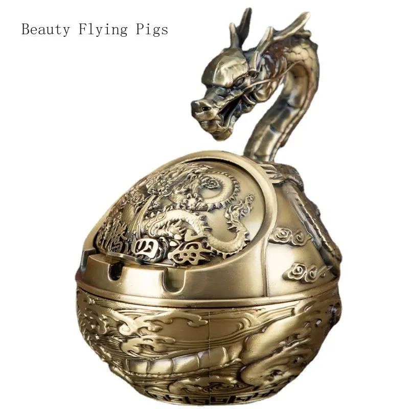 

Luxury creative aluminum alloy with cover China-Chic Longteng Sihai household Ashtray home accessories pocket ashtray