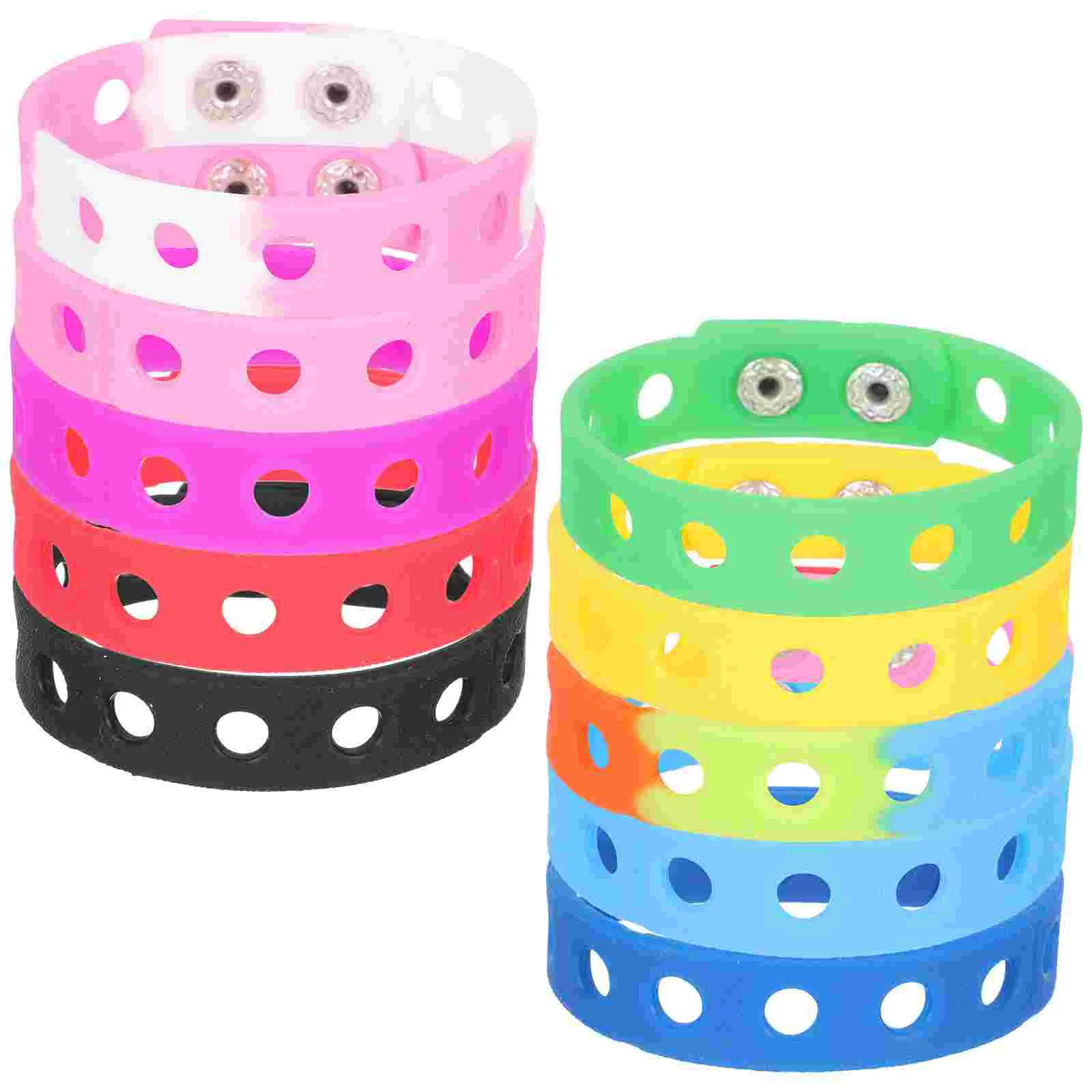 10 Pcs Child Wrist Leashes for Toddlers Adjustable Band Silicone Bracelet Decor Sports Wristband