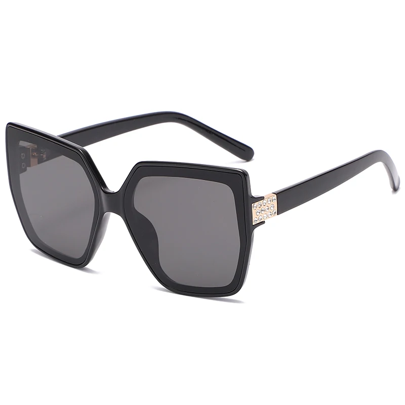 Lunettes De Soleil Dollger Carrées Surdimensionnées – Noires – Protection UV400 – Style Rétro