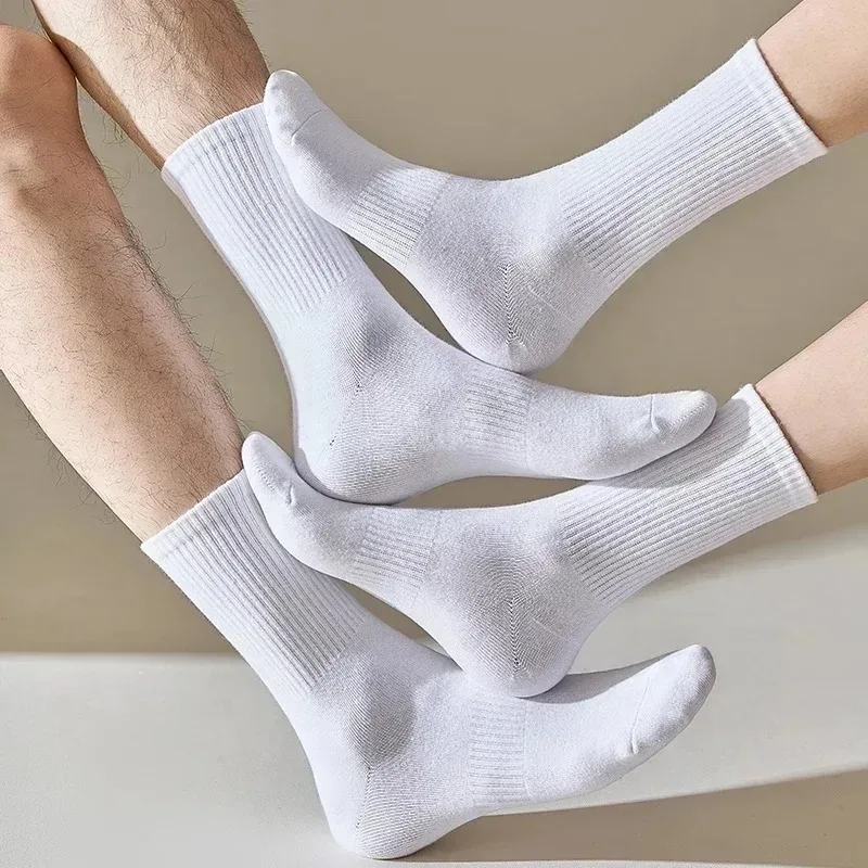 Set of Pure Cotton Athletic Socks - Breathable & Comfortable
