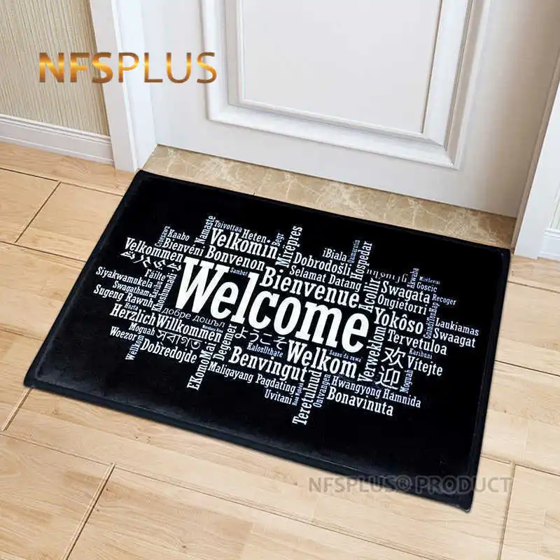 Flannel Door Mat Carpet Flannel Hallway Doormat Fabric Door Mat
