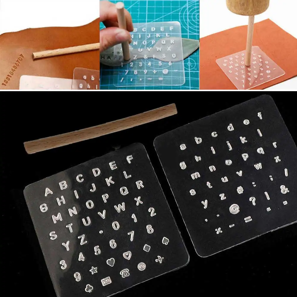 Leather Tools Leather Craft Tool Kit Leather Craft Tools Leather Craft Tool Leather Craft Template 3pcs Craft Leather Stamping Alphabet Letter Number Printing Template Letter Number Stamper Leathercraft DIY Leather Tool