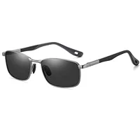 A743 Polarized Sunglasses Men Photochromic Night Vision Metal Frame Square Sun Glasses for Driving Fishing Cycling UV400