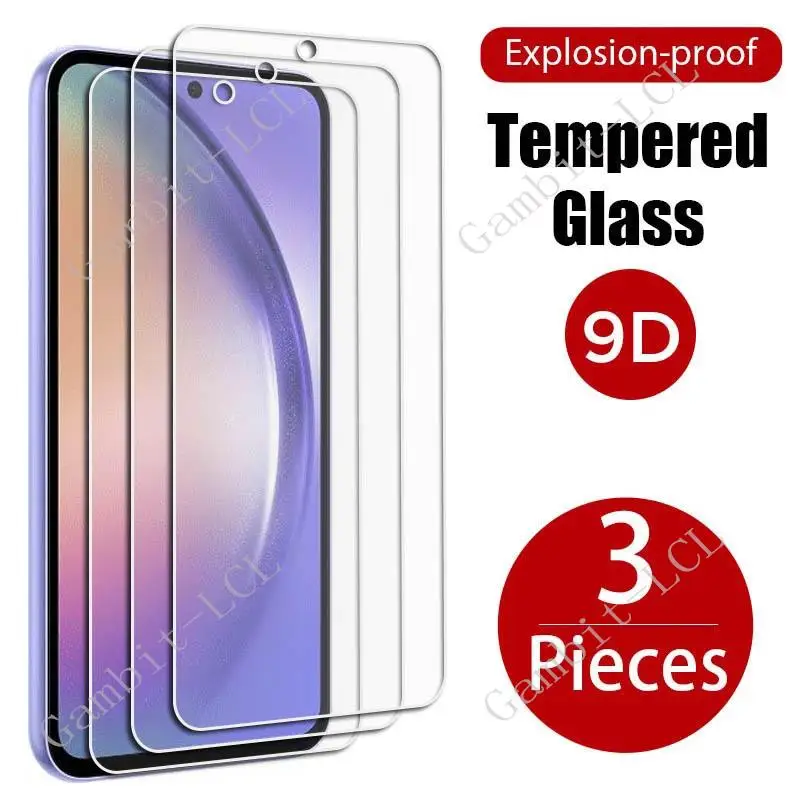 3Pcs Gehärtetem Glas Für Samsung Galaxy A02 A03 Core A03s A13 A14 A22 A23 A33 A53 A73 A52 4G A54 5G Screen Protector Abdeckung Film