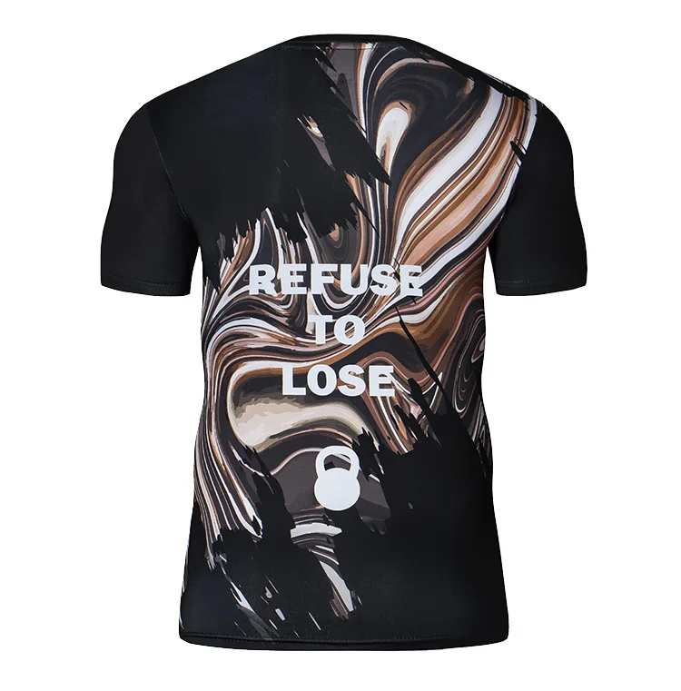 Training Kurzarm T Shirt Gedruckt Männer T Shirt Hohe Qualität Männer GYM Läuft Schnell Trocknend – Detail 8