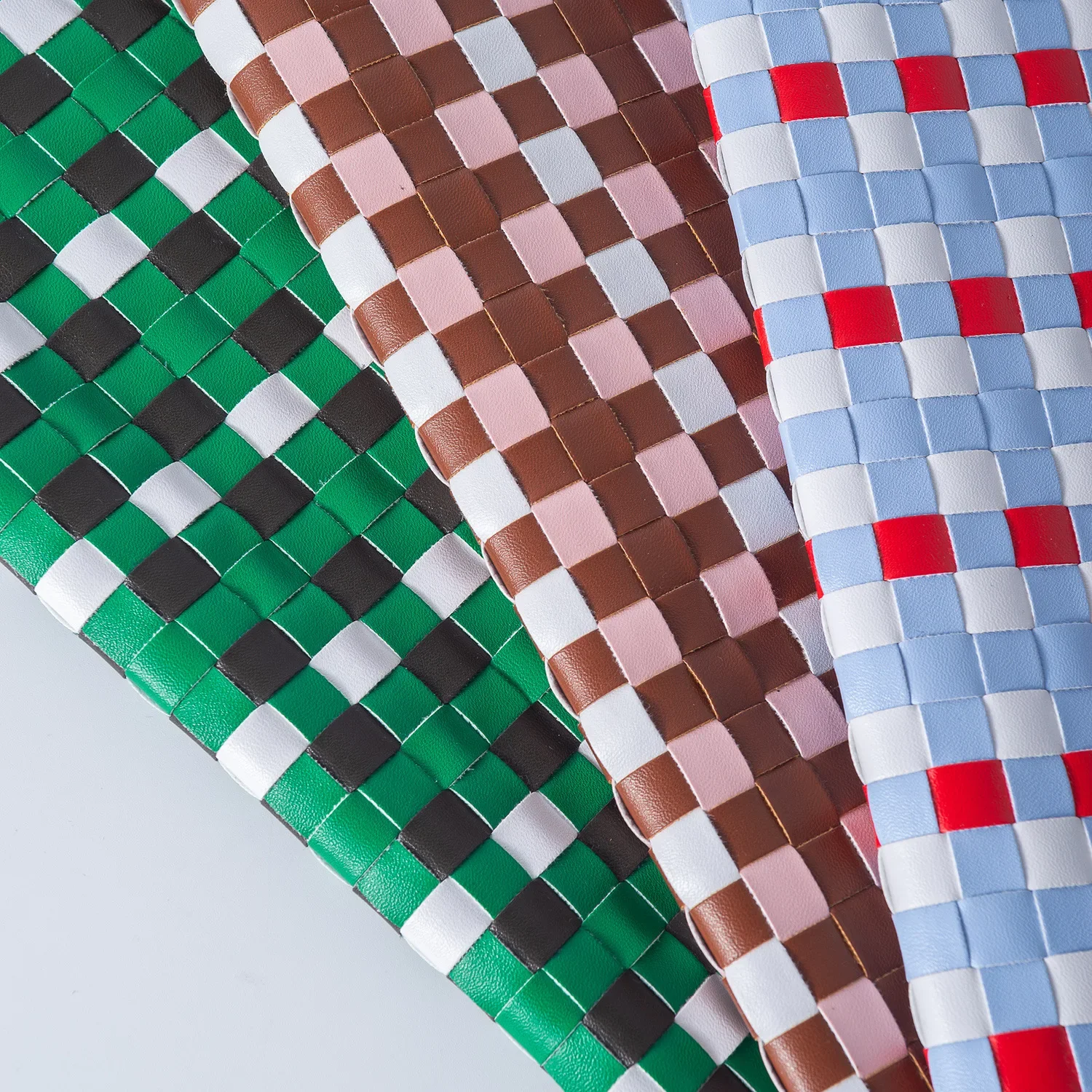 Mixed Color PU Leather Woven Material for Shoes Furniture And Handbags 10mm Thickness Home Textiles And Garments Accessories