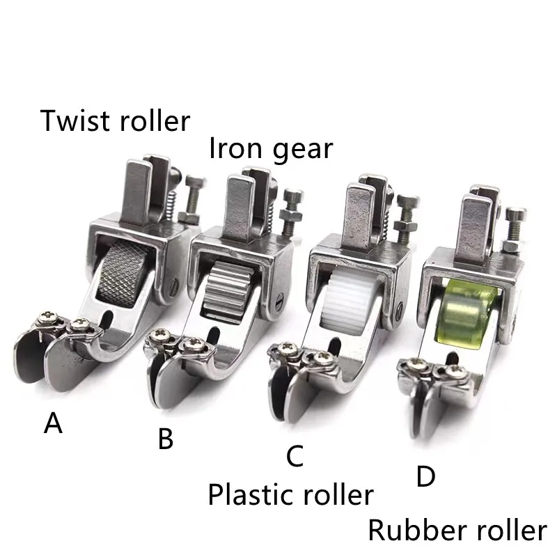 1PCS For Industrial lockstitch Sewing Machine Steel Roller Presser Foot With Knife lock stitch Sewing Machine Accessories 5