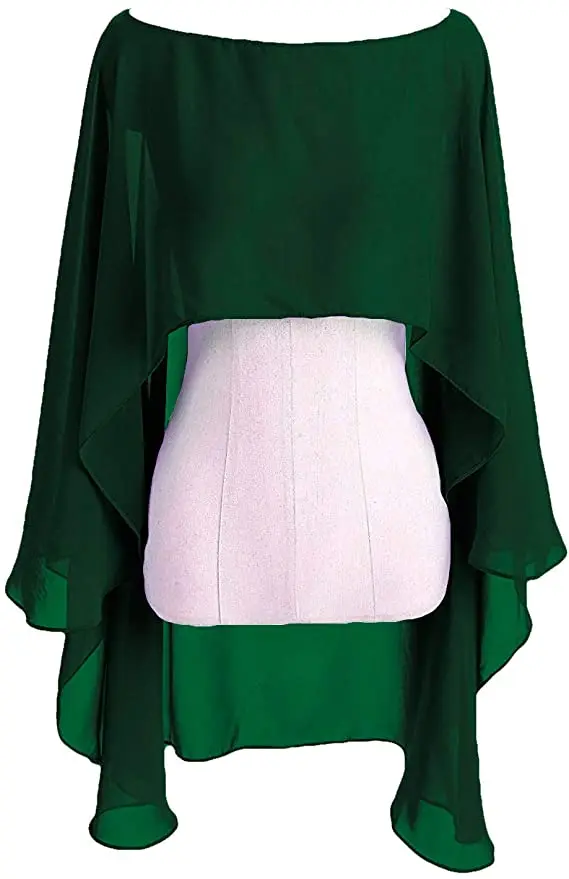 Chiffon Cape Bolero Women Femme Mariage Chalas Mujer Evening Wedding Bridal Jacket Wraps Accessories Peleryna Cloak Boda Shawl