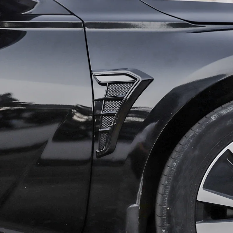 

Carbon Black Car Fender Side Vents Air Flow Intake Hole Grille Sticker Cover With logo For BMW Audi Mercedes Benz Mitsubishi Car