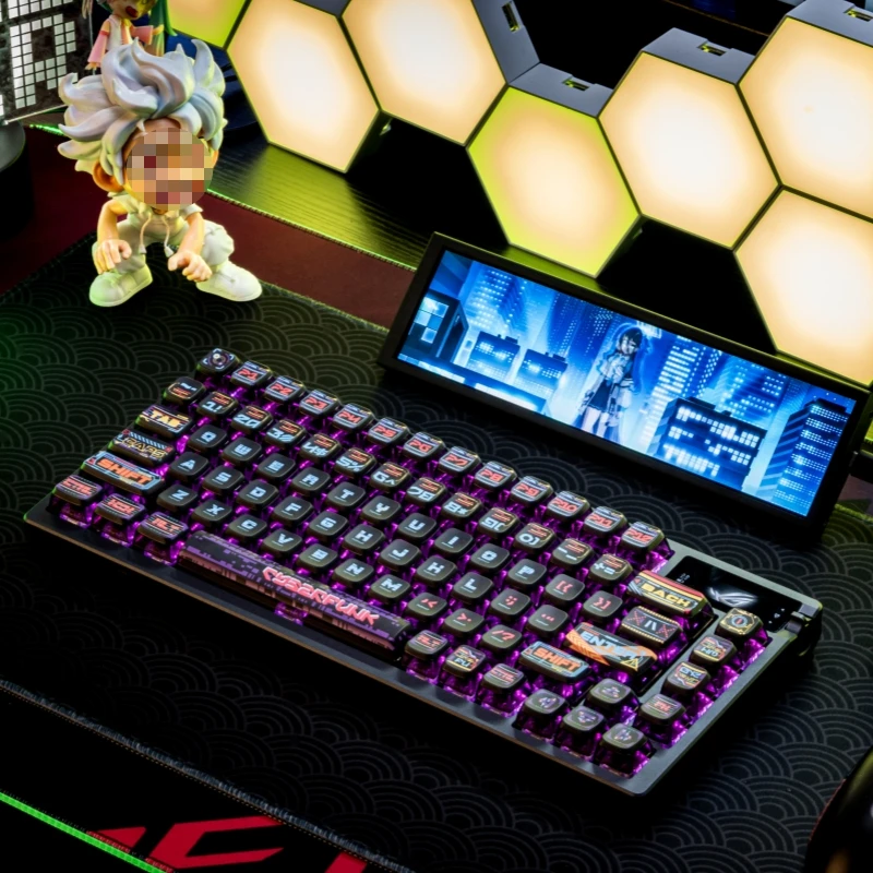 Pudim Transparentes Keycaps Cinco-sided Sublimação Teclado Caps Grupo Asa Perfil Acessório Teclado Mecânico - Imagem 6