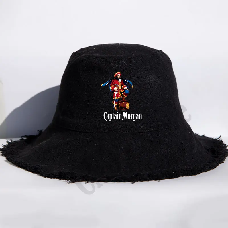 

Classic Captain-morgan Printed Bucket Hat Woman Man Outdoor Sports UV Sun Beach Hats Adult Daily Travel Visor Summer Panama Hat