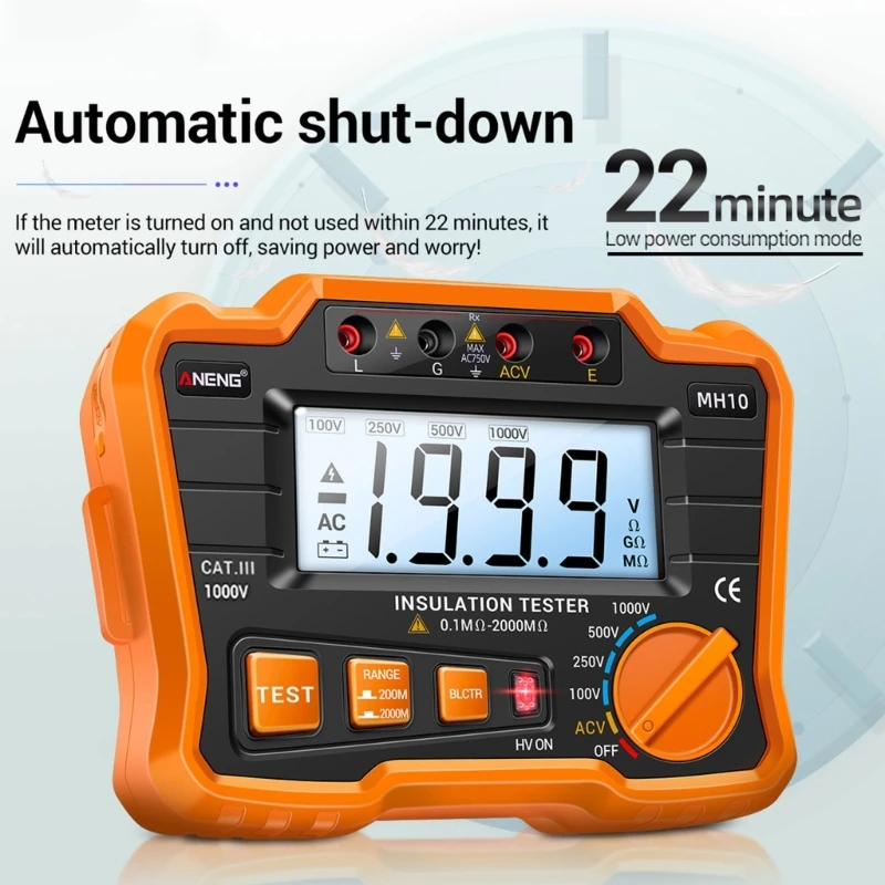 LCD 디스플레이 산업 사용을 위한 고전압 지시자를 가진 디지털 절연 저항 시험기 절연 저항 측정기
